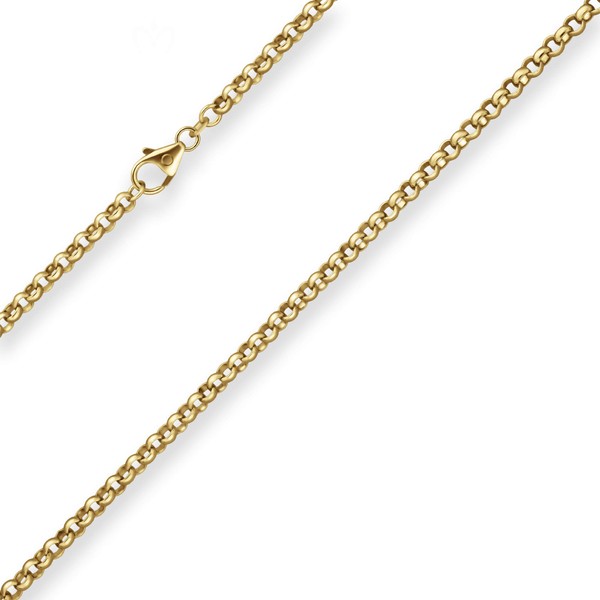 4mm Erbskette aus 585 Gelbgold 55cm