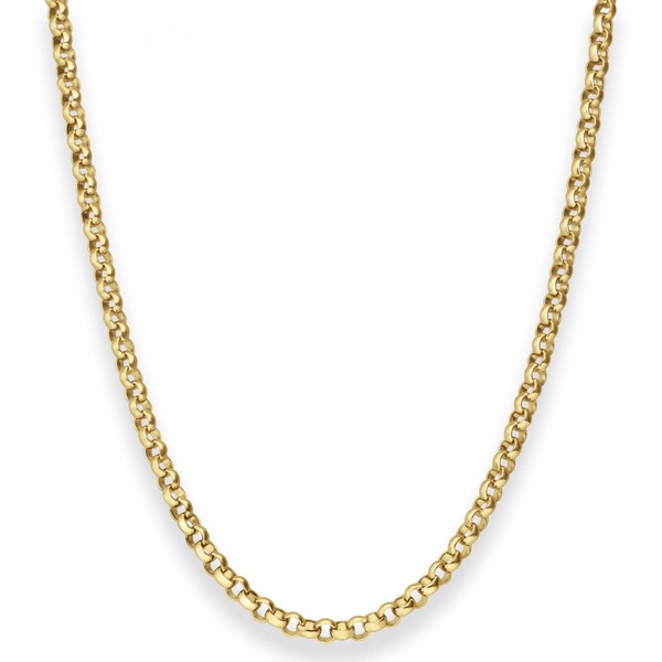 4mm Erbskette aus 585 Gelbgold 55cm