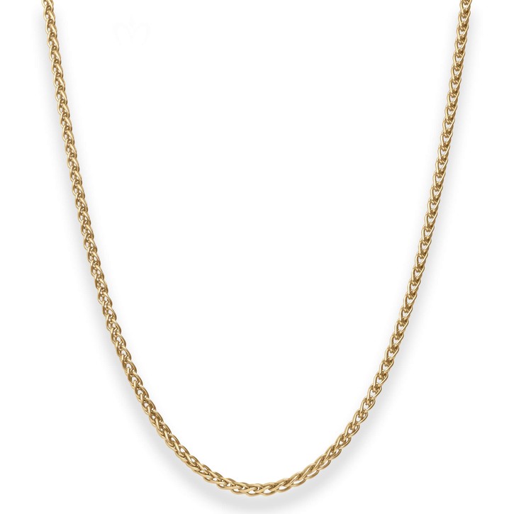 2.5mm Zopfkette aus 750 Gelbgold 50cm