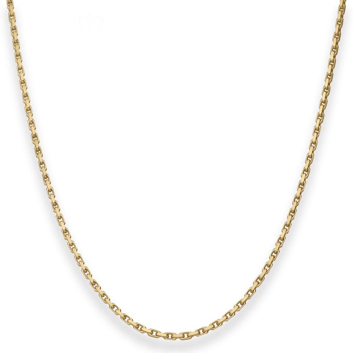 1.7mm Ankerkette diamantiert aus 333 Gelbgold 45cm