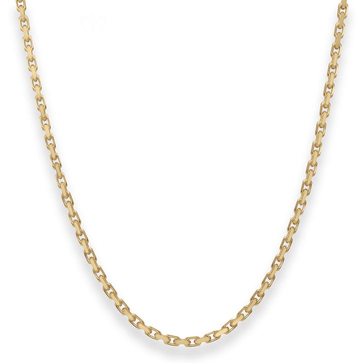 2.5mm Ankerkette diamantiert aus 333 Gelbgold 42cm