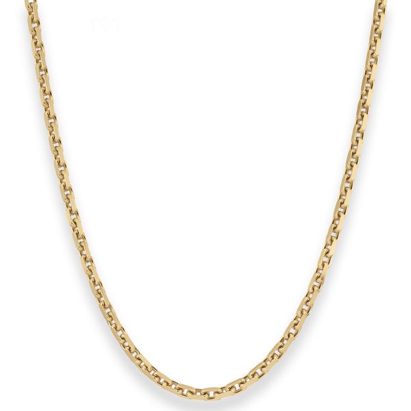 3mm Ankerkette diamantiert aus 585 Gelbgold 42cm