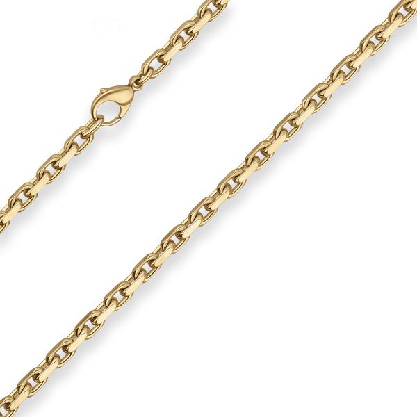4.5mm Ankerkette diamantiert aus 333 Gelbgold 60cm