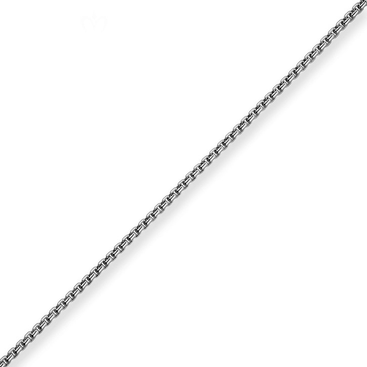 2.7mm Veneziakette rund aus 925 Silber rhodiniert 70cm