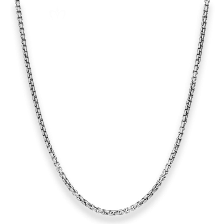 2.7mm Veneziakette rund aus 925 Silber rhodiniert 70cm