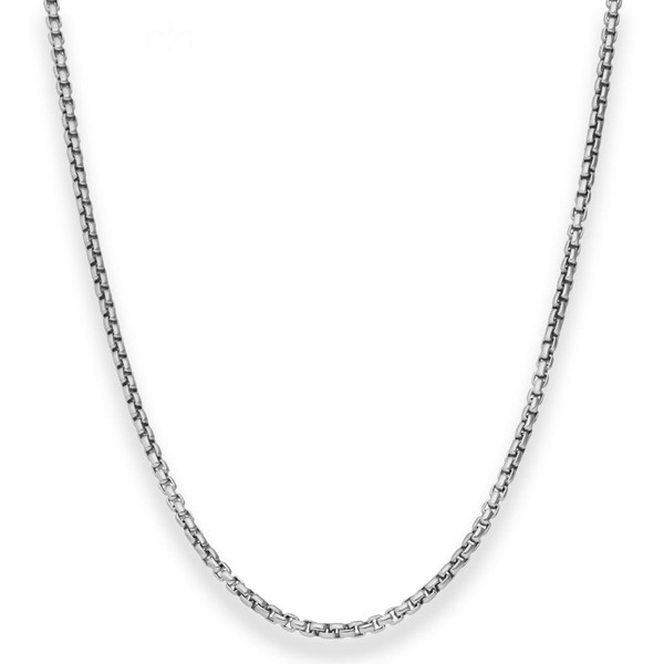 2.7mm Veneziakette rund aus 925 Silber rhodiniert 70cm