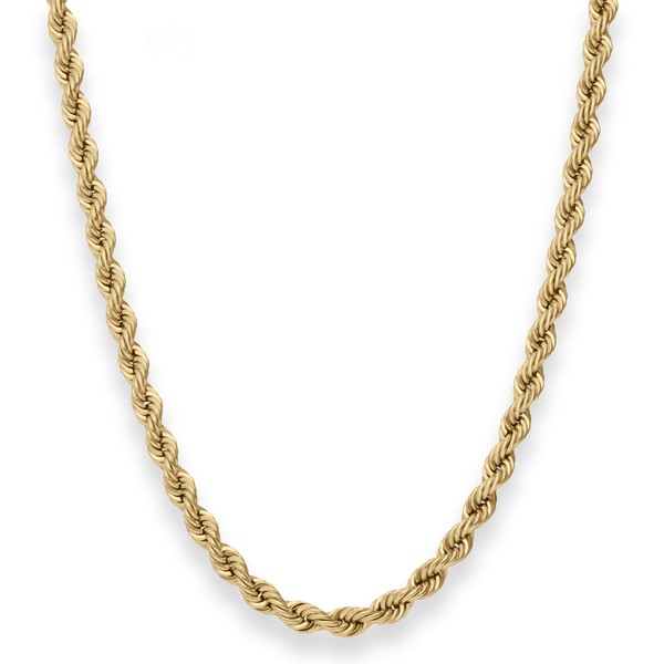 5mm Kordelkette hohl aus 585 Gelbgold 60cm