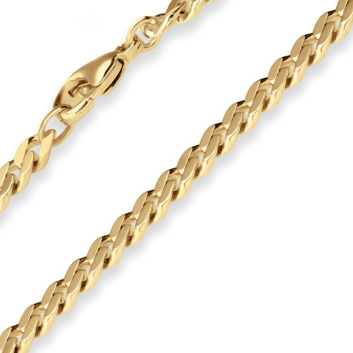 5.4mm Armband Panzerkette aus 333 Gelbgold 19cm