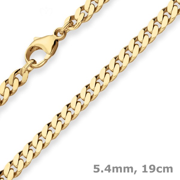 5.4mm Armband Panzerkette aus 333 Gelbgold 19cm