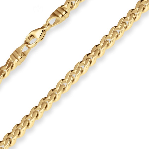 6.3mm Armband Panzerkette aus 333 Gelbgold 21cm