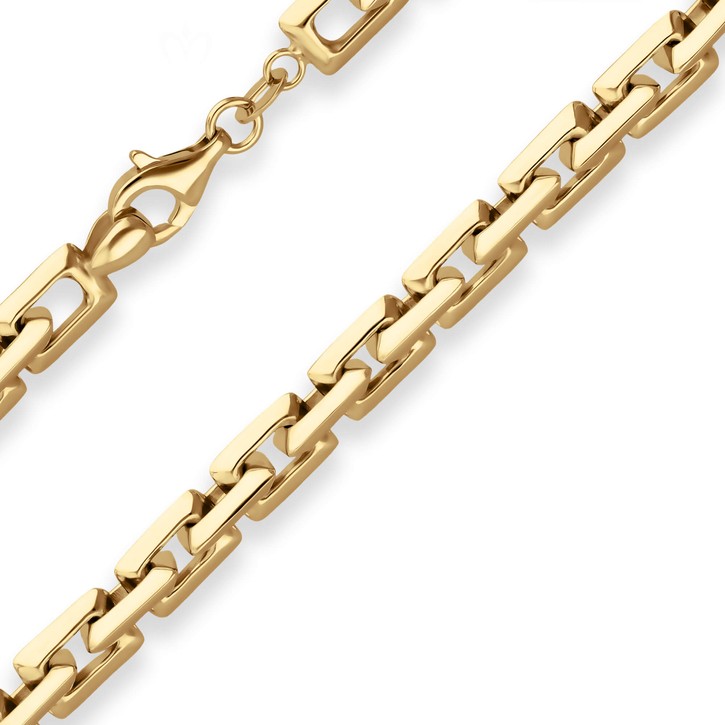 6mm Fantasiekette aus 585 Gelbgold 45cm