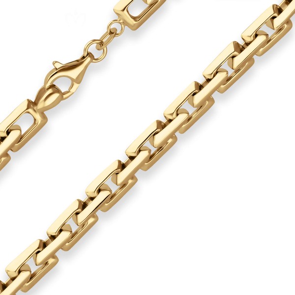 6mm Fantasiekette aus 585 Gelbgold 45cm