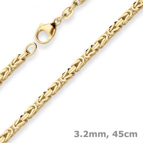 3,2mm Königskette Goldkette Collier Halskette aus 585 Gold Gelbgold 45cm
