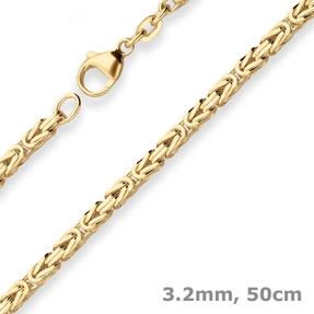 3,2mm Königskette Goldkette Collier Halskette aus 585 Gold Gelbgold 50cm 3,2mm Königskette Goldkette Collier Halskette aus 585 Gold Gelbgold 50cm