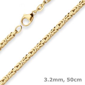 3,2mm Königskette Goldkette Collier Halskette aus 333 Gold Gelbgold 50cm