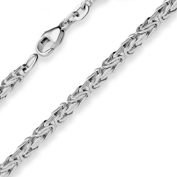3.2mm Königskette aus 925 Silber rhodiniert 60cm