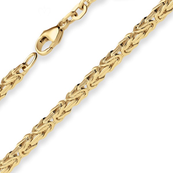 3.2mm Königskette aus 585 Gelbgold 70cm