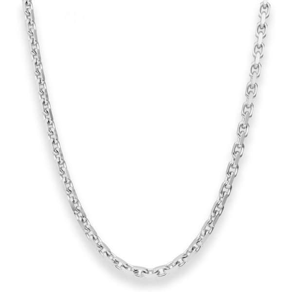 4mm Ankerkette diamantiert aus 925 Silber 60cm