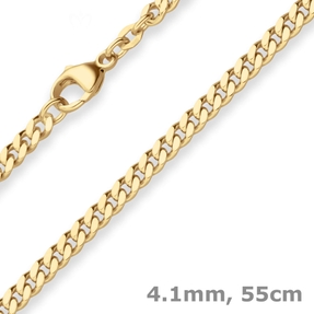 4,1mm Panzerkette Goldkette Collier Halskette aus 750 Gold Gelbgold 55cm 4,1mm Panzerkette Goldkette Collier Halskette aus 750 Gold Gelbgold 55cm
