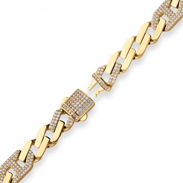 9.9mm Fantasiekette hohl aus 585 Gelbgold 51cm