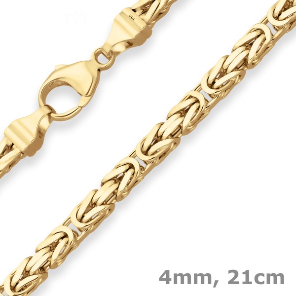 4mm Armband Königskette aus 333 Gelbgold 21cm