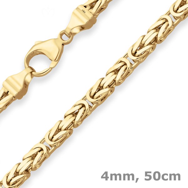 4mm Königskette aus 333 Gelbgold 50cm