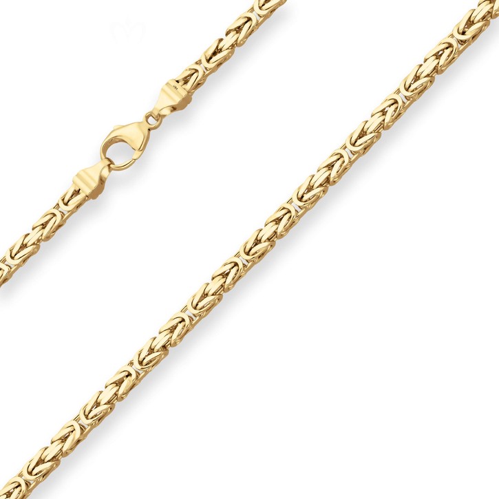 4mm Königskette aus 333 Gelbgold 55cm