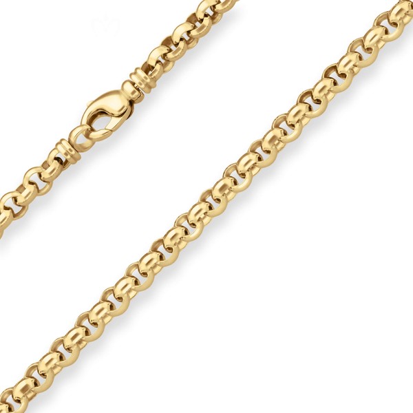 7.2mm Erbskette aus 585 Gelbgold 60cm