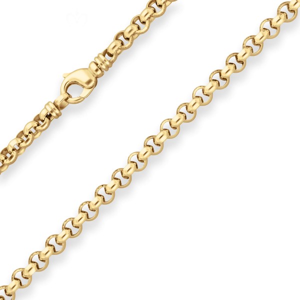 7.2mm Erbskette aus 585 Gelbgold 60cm