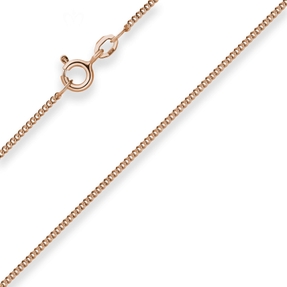 1,4mm Panzerkette rund Kette Collier Halskette aus 585 Gold Rotgold 40cm