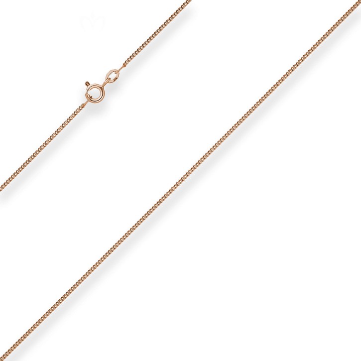 1.4mm Panzerkette rund aus 585 Rotgold 45cm