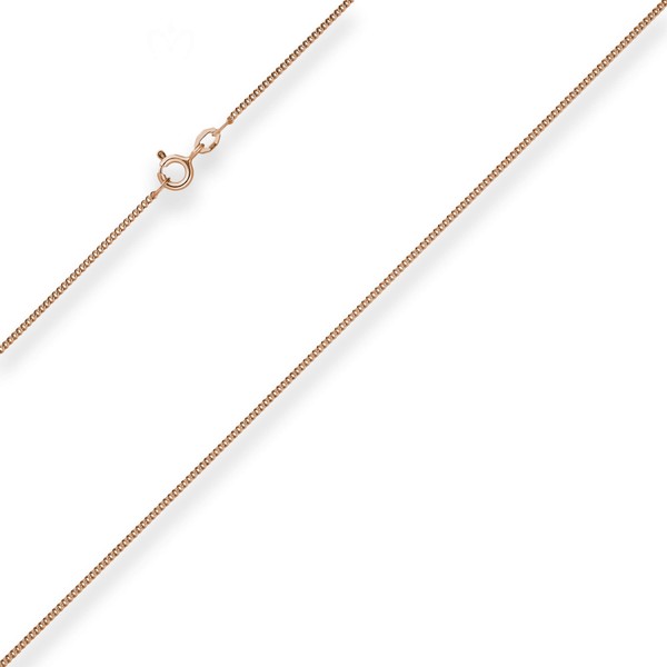 1.4mm Panzerkette rund aus 585 Rotgold 45cm
