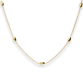 1,2mm Fantasiekette Collier aus 375 Gold Gelbgold 45cm mit Zwischenöse