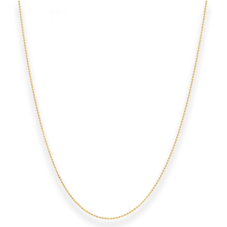 1mm Kugelkette aus 333 Gelbgold 45cm