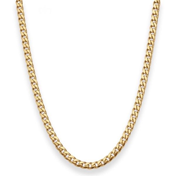 4.6mm Panzerkette oval diamantiert aus 585 Gelbgold 45cm