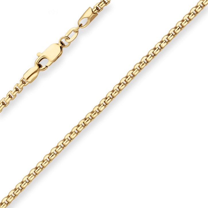2.4mm Veneziakette aus 585 Gelbgold 50cm