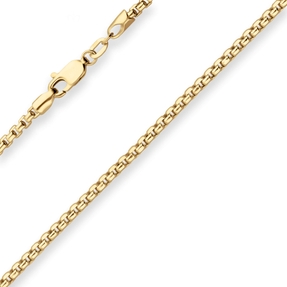2,4mm Veneziakette Goldkette Collier Halskette aus 585 Gold Gelbgold matt 50cm
