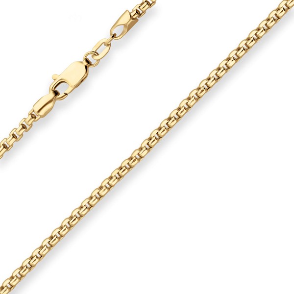 2.4mm Veneziakette aus 585 Gelbgold 50cm
