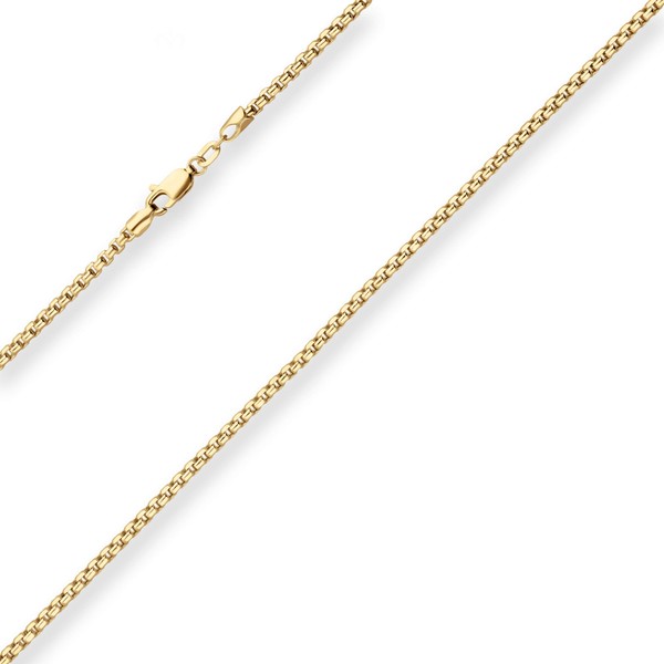 2.4mm Veneziakette aus 585 Gelbgold 50cm