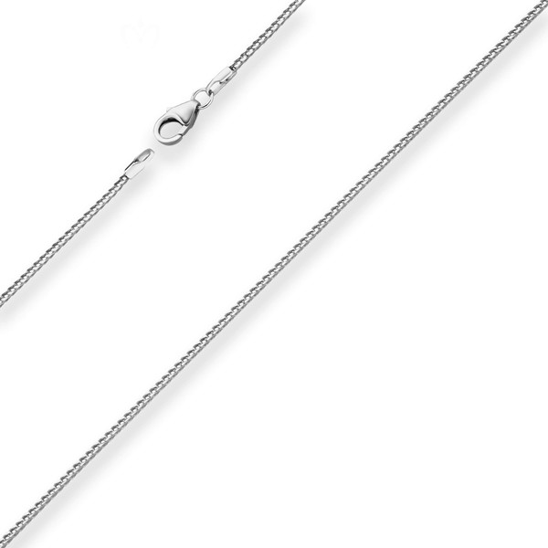 1.3mm Bingokette aus 585 Weißgold 50cm