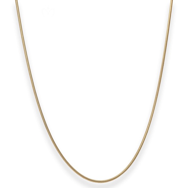 1.4mm Schlangenkette aus 585 Gelbgold 42cm