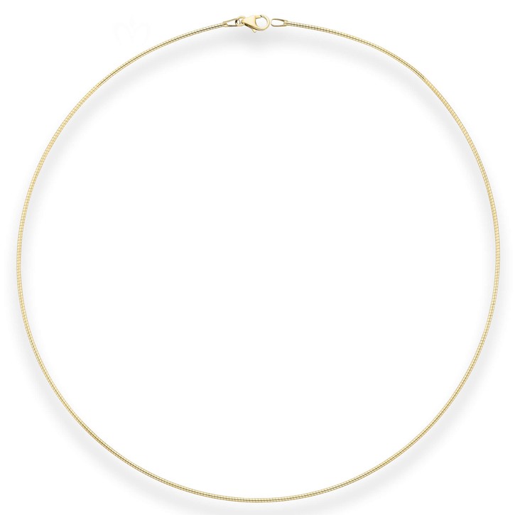 1.2mm Halsreif Tondakette Omegareif aus 333 Gelbgold 50cm