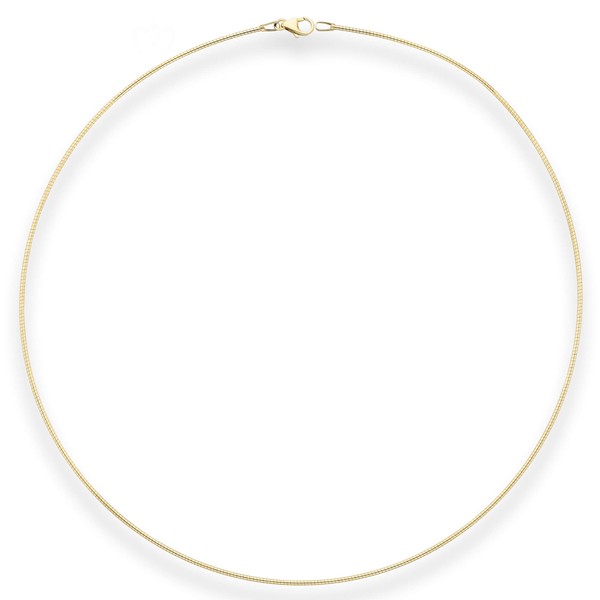 1.2mm Halsreif Tondakette Omegareif aus 333 Gelbgold 50cm