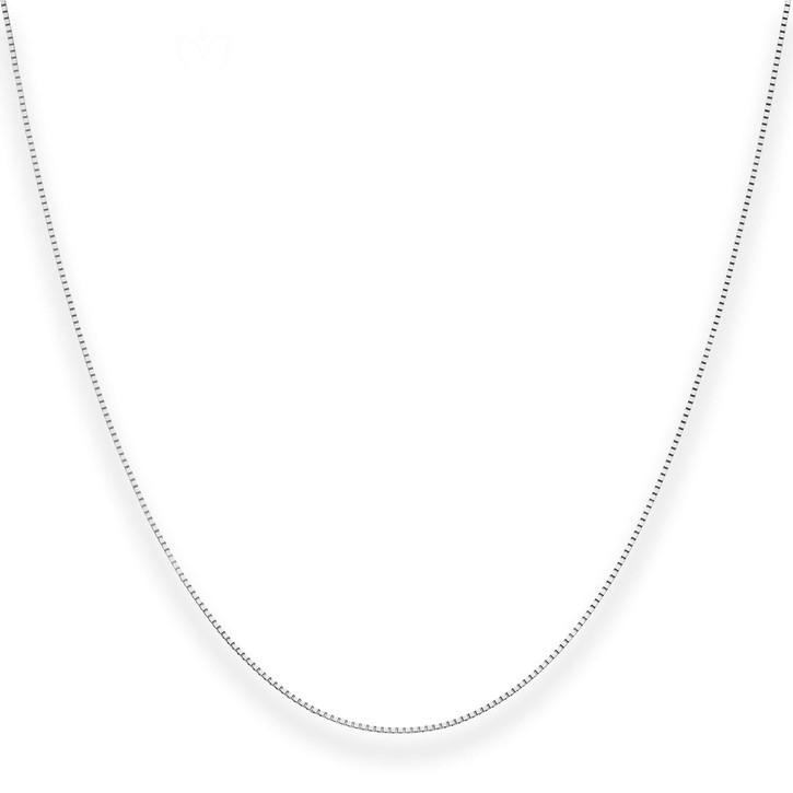 0.7mm Veneziakette aus 750 Weißgold 42cm