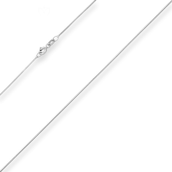 0.7mm Veneziakette aus 750 Weißgold 42cm