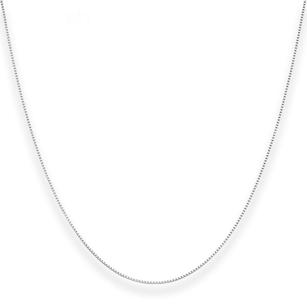0.7mm Veneziakette aus 750 Weißgold 42cm
