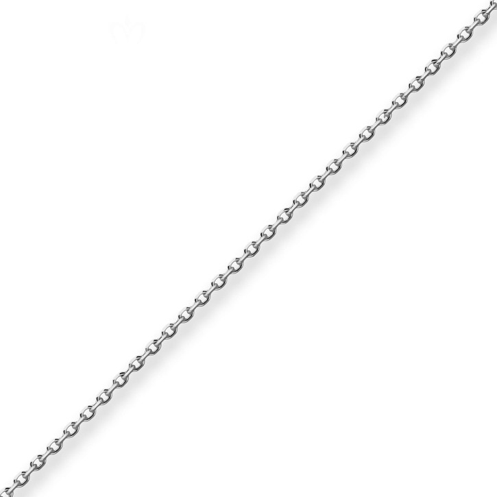 1.3mm Ankerkette diamantiert aus 585 Weißgold 45cm