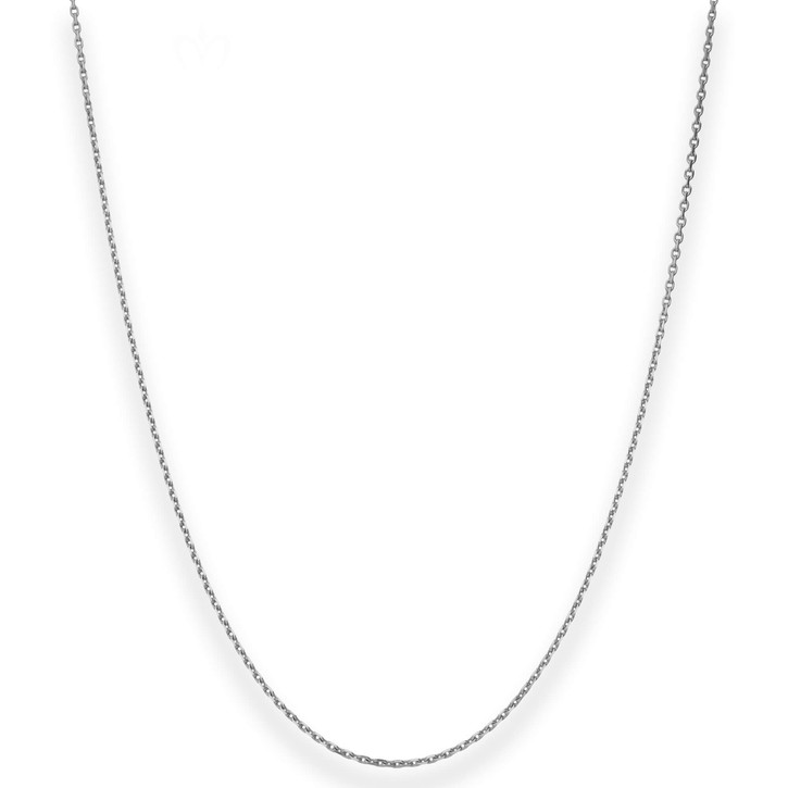 1.3mm Ankerkette diamantiert aus 585 Weißgold 45cm