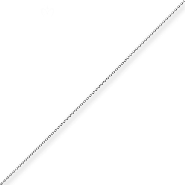 1.3mm Ankerkette diamantiert aus 585 Weißgold 45cm