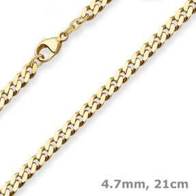 4,7mm Armband Panzerkette Goldarmband Armschmuck aus 585 Gold Gelbgold 21cm 4,7mm Armband Panzerkette Goldarmband Armschmuck aus 585 Gold Gelbgold 21cm